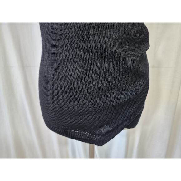 Brochu Walker Black Ribbed Sleeveless Cotton Blend Top Small - Picture 4 of 11